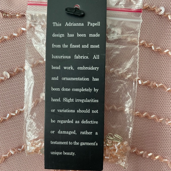 NWT Adrianna Pappell Beaded Halter Gown in Rose Mercury - Picture 6 of 10